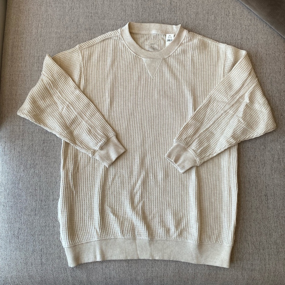 Aerie Oversized Waffle Crew Neck | Size M